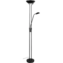 Reality, Stehlampe, Spock LED Stehleuchte 19W ⌀25cm dimmbar Schwarz Matt warmweiss (2200 lm)