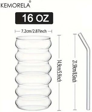 Uplifted Finds Creative Transparent Ripple Mug High Performance Heat Resistant Glass Tumbler For Coffee, Tea, & Juice 1 Pc