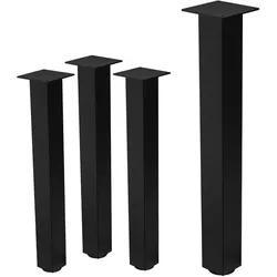 TISCHBEINE 4er Set I-Design H:72 cm Schwarz 8x8 cm