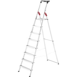 Hailo Stehleiter StandardLine L60, 8160-807, mit Plattform, aus Aluminium, bis 150kg, EasyClix, mit 8 Stufen