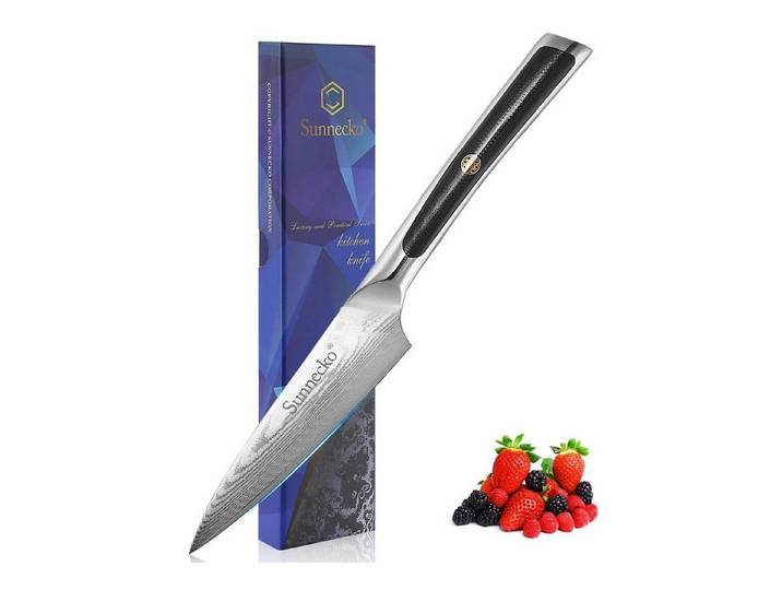 LuxusKollektion Schälmesser Schälmesser Damast Klinge 9cm G10 Griff VG10