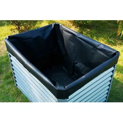 OUTFLEXX Pflanzvlies, schwarz, Vlies 200g/m2, 120x90x100cm, für Hochbeet mit 120cm