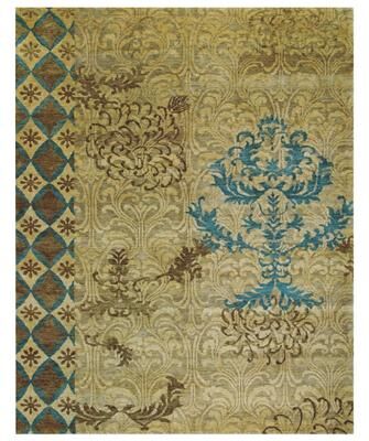 Grand Bazaar Timeo Hand Knotted Floral & Botanical Transitional Area Rug