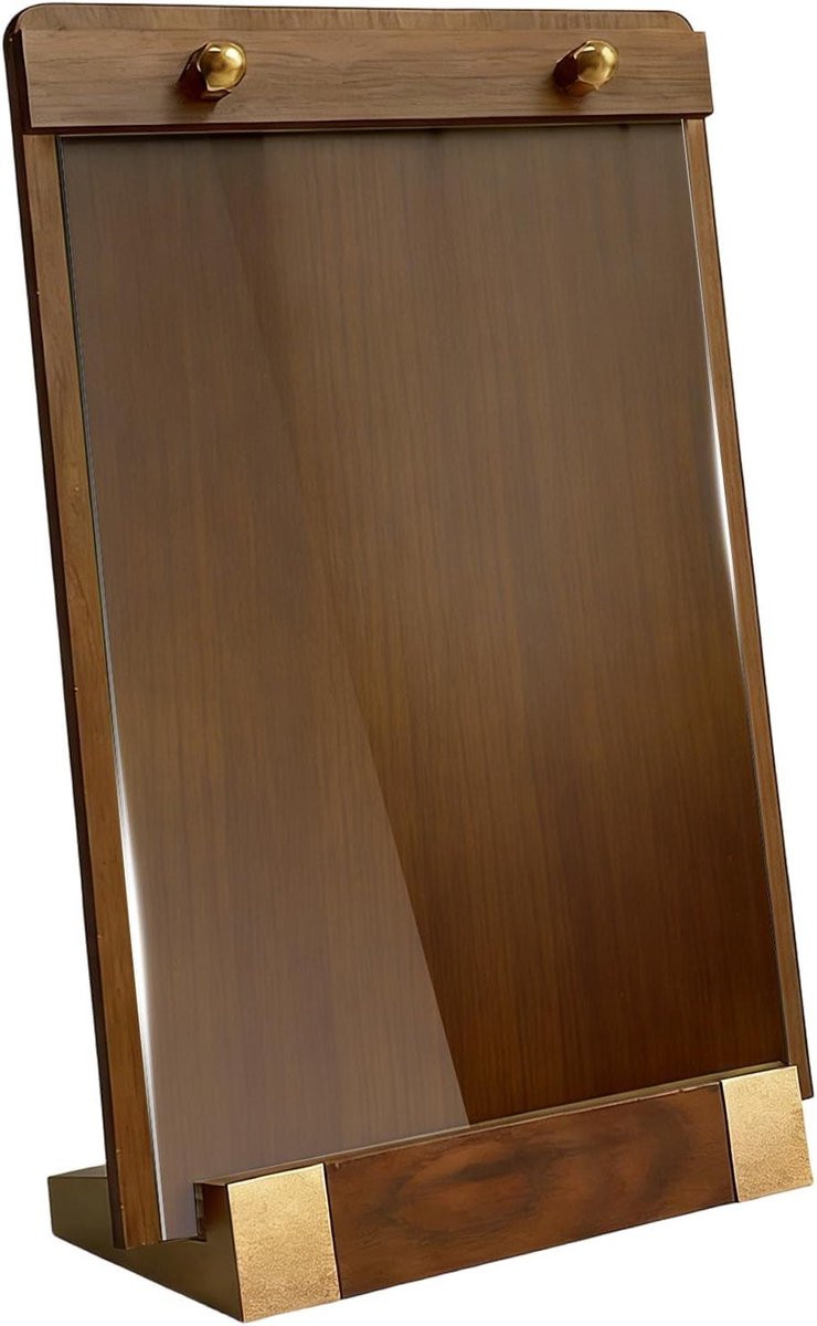 Acryl Bordhouder met Houten Basis voor A4 Documenten - Transparant
