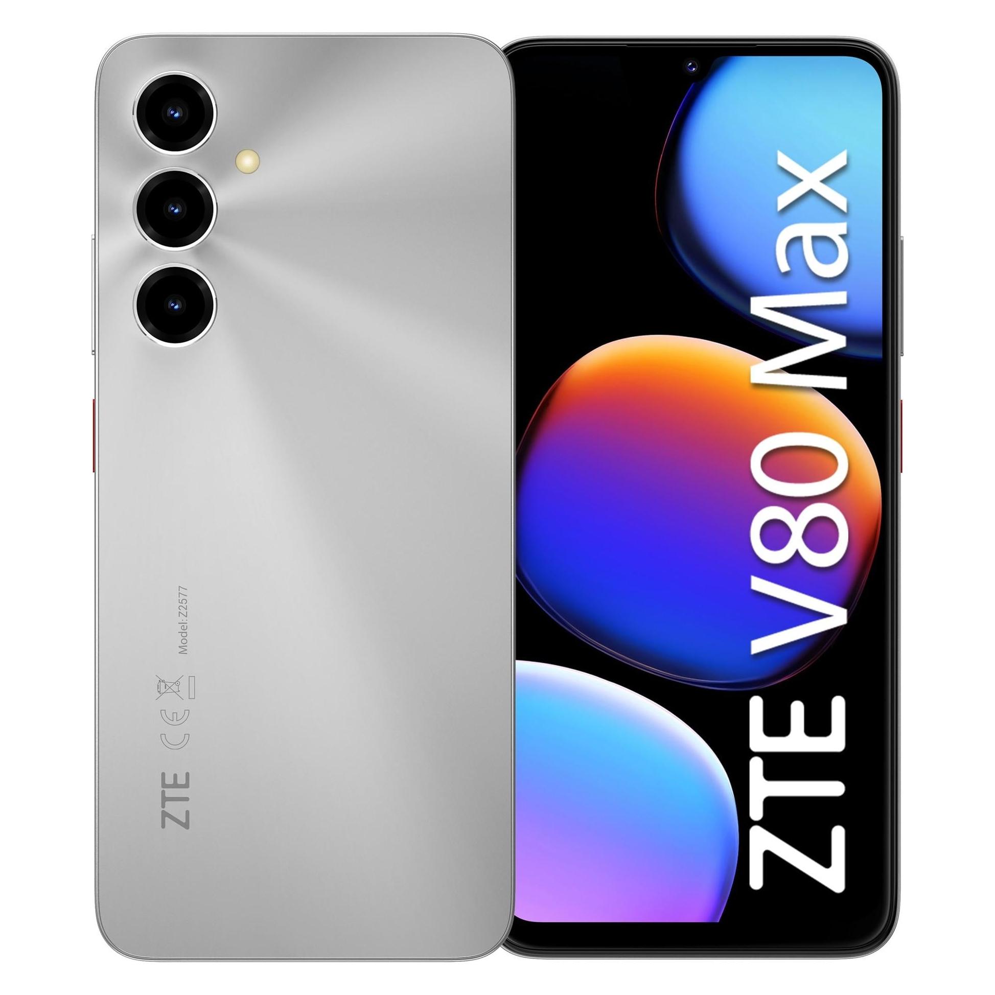 ZTE V80 MAX 4+128 SILV (128 GB, Silver, Stellar Silver, 6.90", Hybrid Dual SIM, 4G) (V80MAX4SLV)