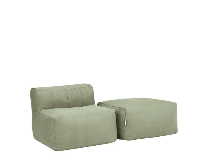 SITZSACK-SOFA Outdoor 2-tlg.: Sessel, Fußstütze