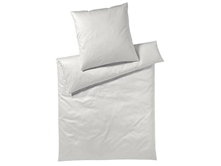 elegante Mako-Satin Bettwäsche Solid Natur