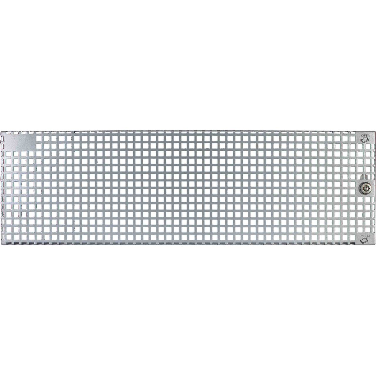 Inter-Tech IPC Frontgitter 3U silber abschließbar