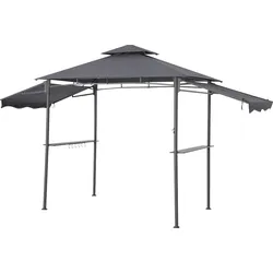 CHILLROI Grillpavillon mit zwei zusätzlichen Markisen, ca. 240 x 150 x 250 cm