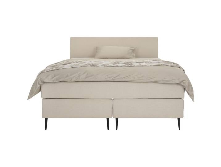 Boxspringbett President beige Stoff 180 x 200 cm