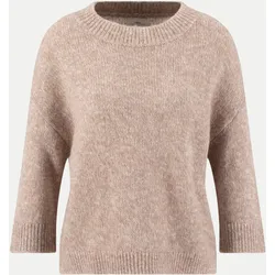 Strickpullover mit 3/4-Arm Beige S