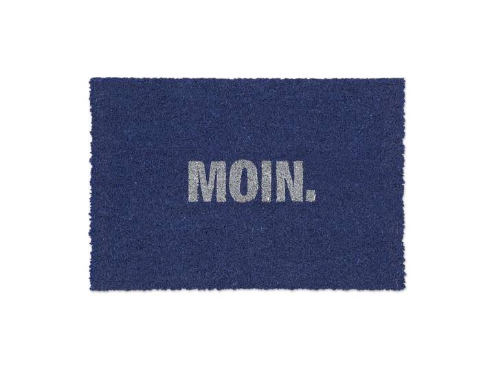 Fussmatte Kokos Moin Weiss-Blau