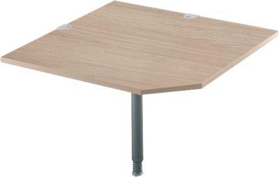Systemwinkelplatte, CAD, Fuß, B 1200 mm x T 1200 mm, Eiche/anthrazit