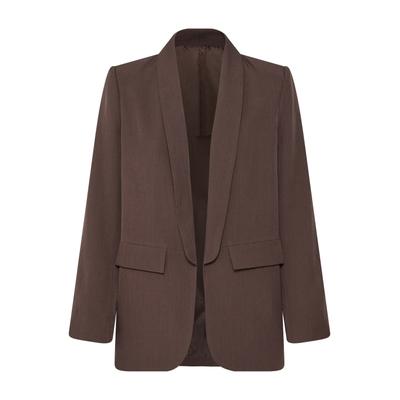 Blusenblazer SORBET "SORBET Blazer SBXGLORIUS", Damen, Gr. ML, braun (chocolate martini), Blazer Blusenblazer