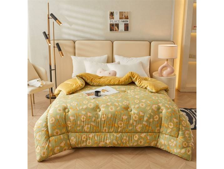 Noyau de couverture en velours de haricot à double fil rétro de classe A, couverture chaude à chauffage rapide, couette de printemps et d'automne, quatre saisons, nouveau