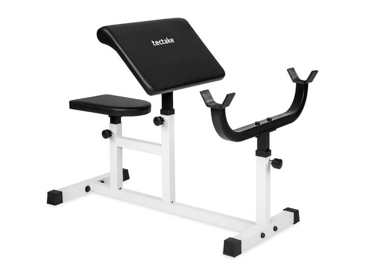 Biceps curl halterbank - zwart / wit