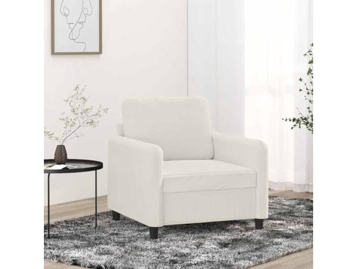 HEFZGDB Sessel Creme 60 cm Samt Moderner Velours Sitzmöbel mit Metallgestell und Polsterung für Wohnzimmer Komfort