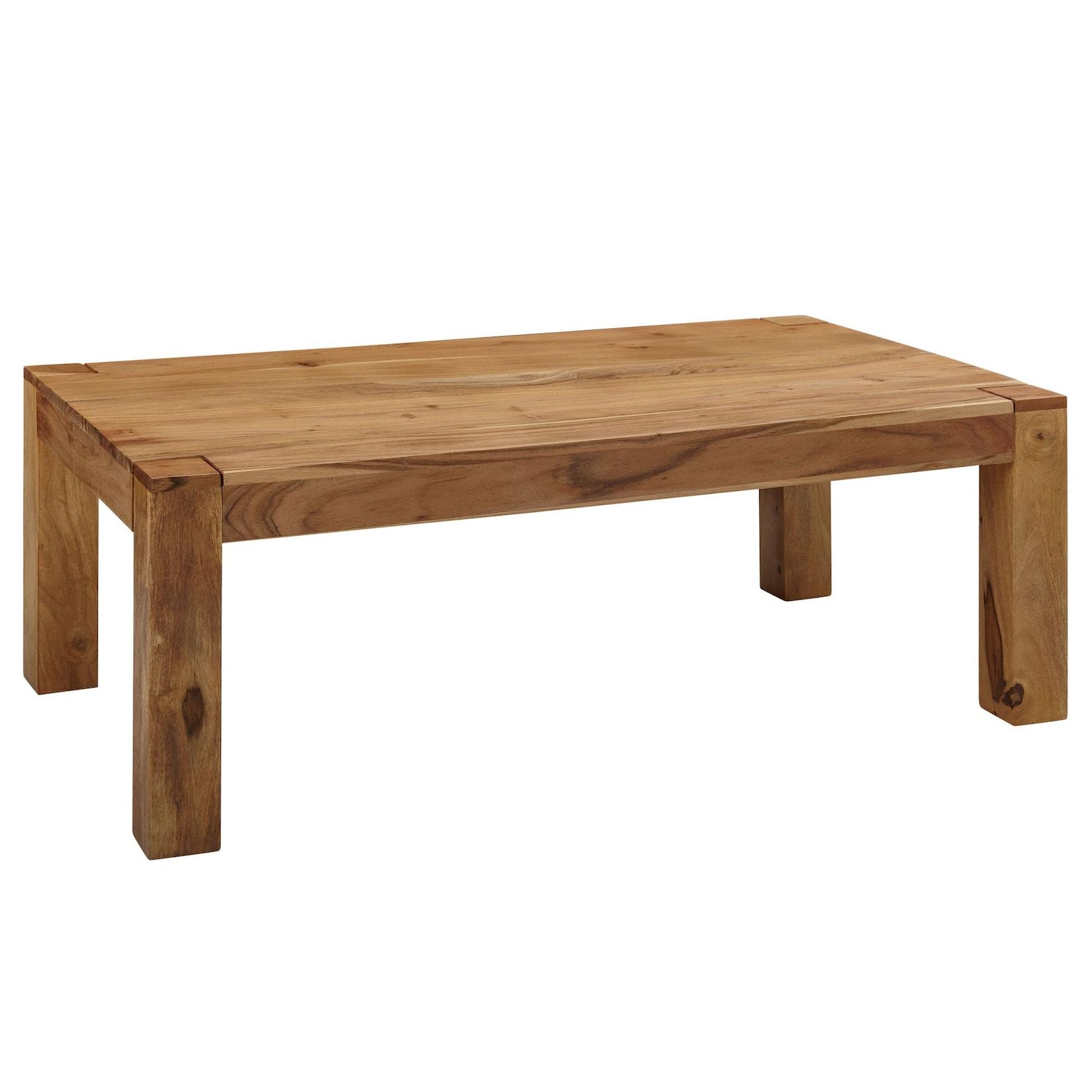 KADIMA DESIGN Rustikaler Couchtisch NAKO: Massivholz, rechteckig, handgefertigt, pflegeleicht.