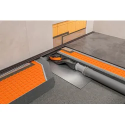 Schlüter Systems KERDI-LINE-VARIO-H 40 Set Linienentwässerung mit Wellenablauf, Ablauf DN 40 horizontal
