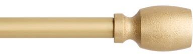 TOWN & COUNTRY EVERYDAY Modern Smooth Edge Cylinder Curtain Rod & Finial Set