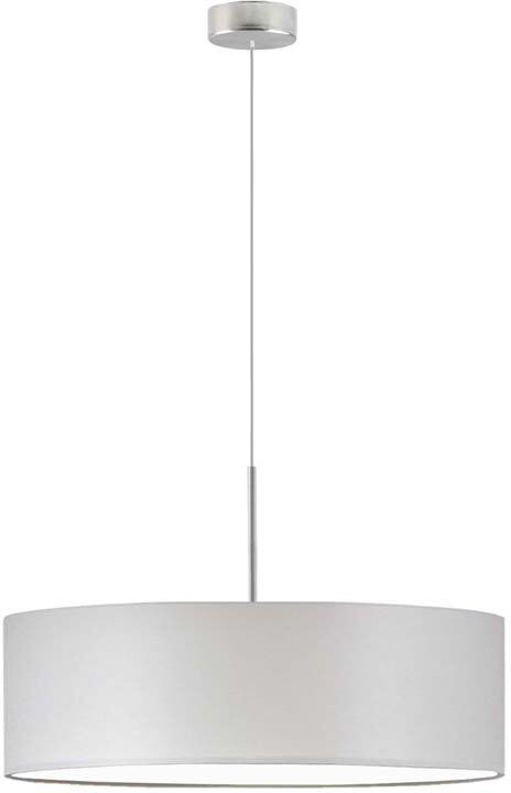 17 Stories Aubrionna 4 - Light Drum Pendant Brushed Steel/Light Gray