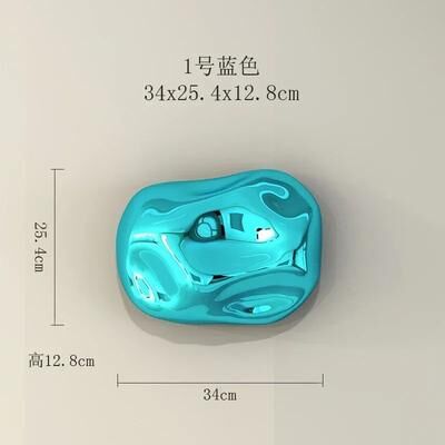 Inspire Select Modern Abstract Stone Wall Hanging Creative Home Decor Pendant Ornament blue 1