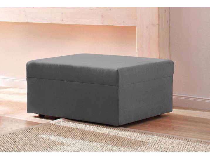 Hocker HOME AFFAIRE Pur , grau, B:74cm H:41cm T:74cm, 100% Polyester Melrose;Luxus-Microfaser Nubuk (100% Polyester);Struktur (100% Polyester), Hocker, Hocker, passend zur Serie Pur