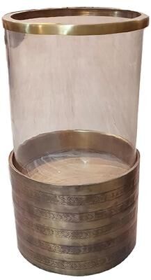 BIDKhome Sm. Brass Antique Hurricane - Brass Antq