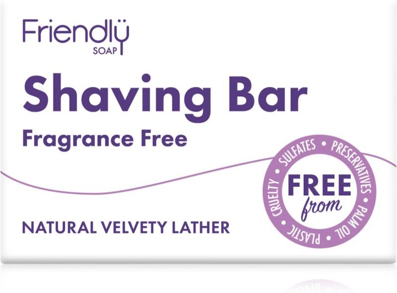 Friendly Soap Shaving Bar Fragrance Free savon naturel rasage sans parfum 95 g