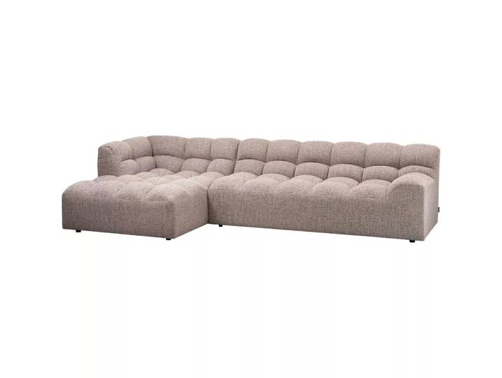 mutoni - Ecksofa Allure links Webstoff grob meliert 324x165, One Size, Braun
