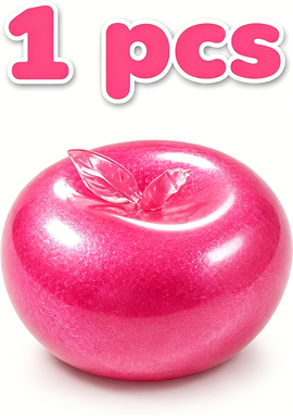 JoyToys Big Apple Stress Ball ASMR Fidget Toy For Stress Relief & Sensory Relaxation pink
