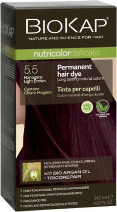 Biokap Nutricolor Delicato Hair Dye 5.50 Light Brown Mahogany