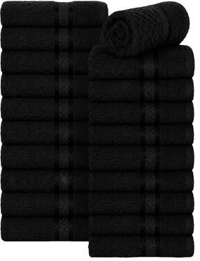 Ample Decor Popcorn Textured Luxury Cotton Washcloths 12 x 12 inch - 20 Pcs