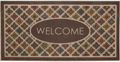 Flowery Tiles Door Mat by Mohawk Home in Chestnut