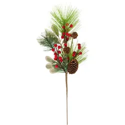 Kiefernzweig mit Zapfen und Beeren, 49 cm