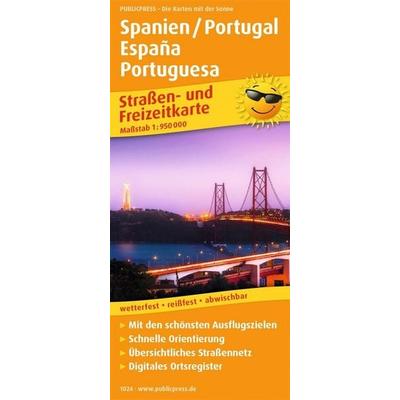 Publicpress Straßen- und Freizeitkarte Spanien / Portugal, España, Portuguesa 1:950.000, Sonstige von , KOMPASS Freytag & Berndt, 978-3-96132-024-0