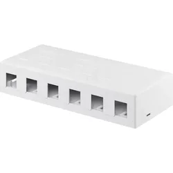 GOOBAY 79379 - Keystone Leergehäuse 6 Port, weiß