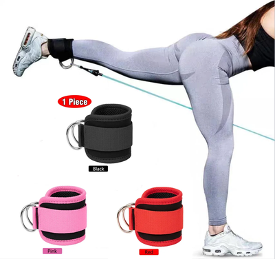 Perfect Picks Market Premium Ankle Straps For Cable Machines Glute & Leg Workout black