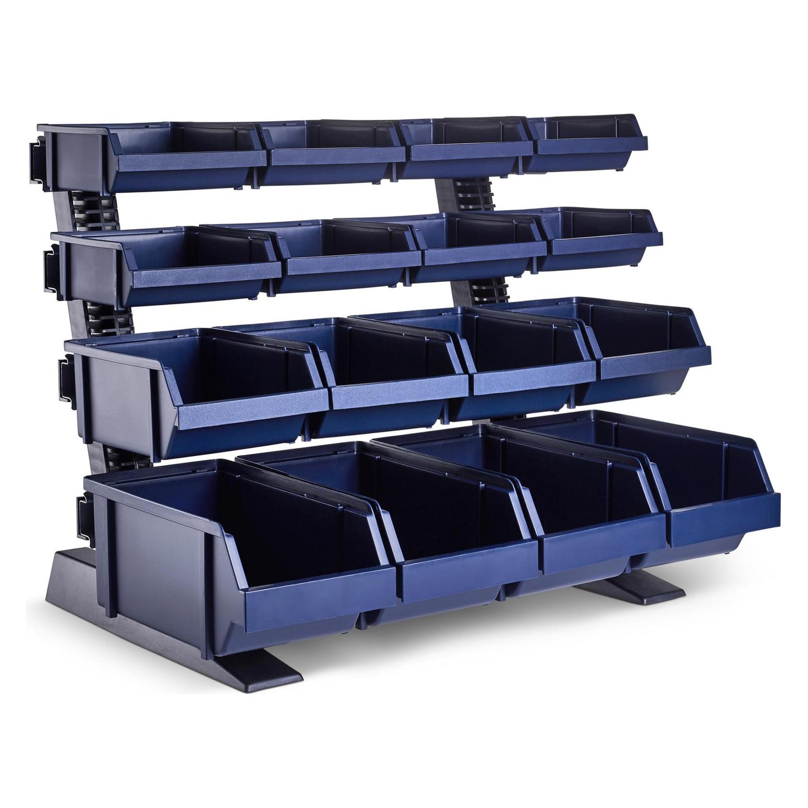 Raaco Sichtboxen-Tischständer B.500xT.360xH.388mm Sichtboxen-Tischständer Mix (16 Teile) (136686)