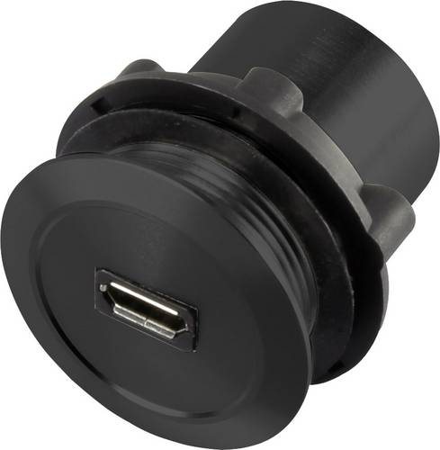 TRU Components Micro USB-01-BK Micro USB-Einbaubuchse 2.0 Buchse, Einbau Micro USB A Buchse auf Micro USB B Stecker Inhalt: 1St.