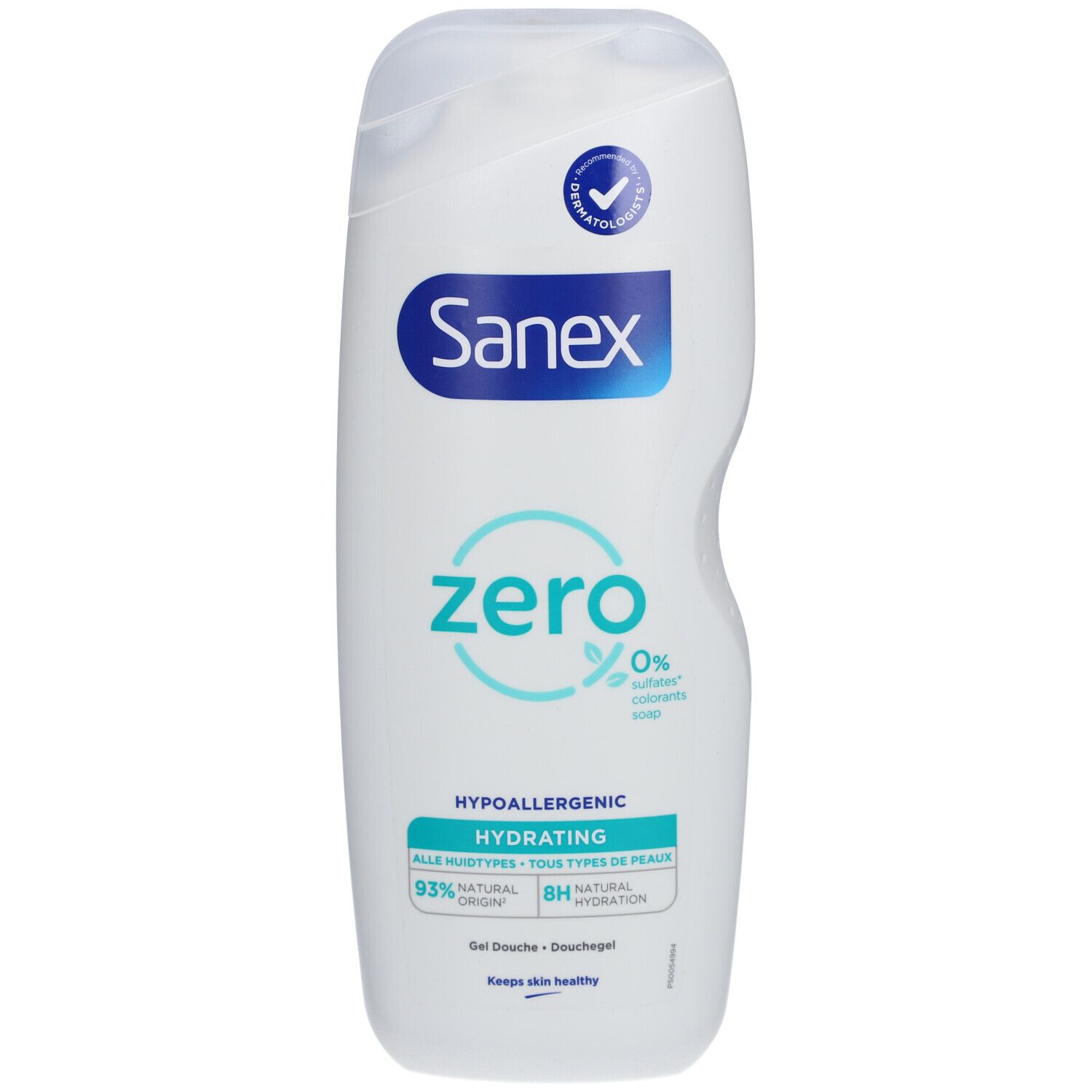 Sanex Zero% Hydrating & Hypoallergenic Douchegel voor Alle Huidtypes 600ml 600 ml Duschgel
