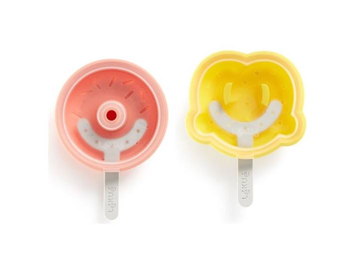 Lékué Eisform Donut Brezel 4 St - Farbe: gelb/grau - Material: Platin-Silikon - 1058
