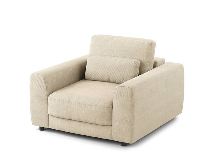 home24 Fauteuil beige/beige corduroy Snor 116 x 80 x 117cm