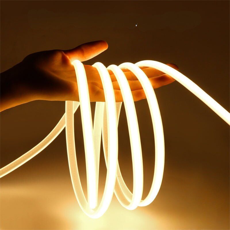 Silamp Ruban LED COB 20M 220V AC Recoupable IP65 432LED/m - Blanc Chaud 2300K - 3500K