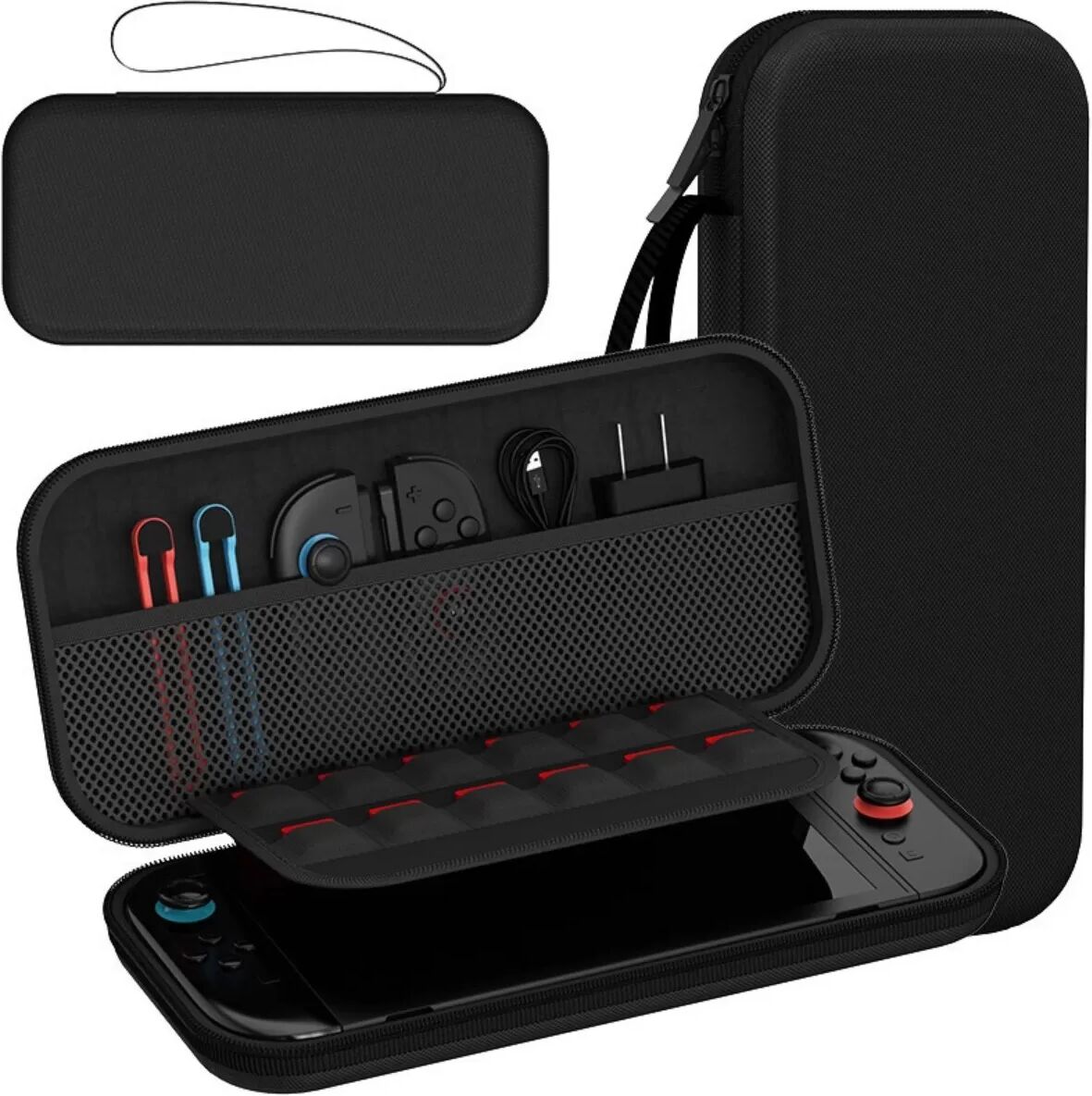 INF Tragbare schwarze Tragetasche kompatibel mit Nintendo Switch 2 - Reiseaufbewahrungstasche