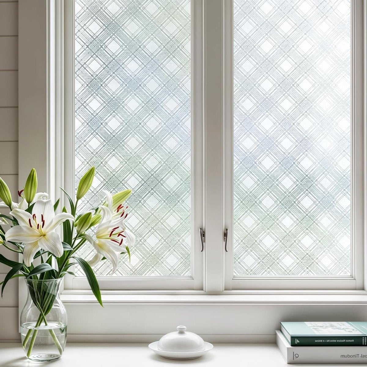 Raamfolie Melkglas Wit - Zelfklevende Zichtwerende Folie met Statische Hechting - Breedte: 60 cm