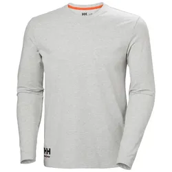 Langarmshirt "EVO" - 3XL - grau-melange