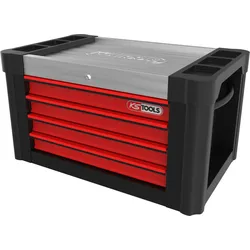 KS Tools PERFORMANCEplus SCHWARZ-ROT Werkstattwagenaufsatz mit 4 Schubladen - 873.0004