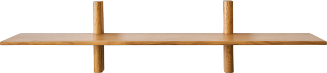 Muubs Noir Hylde Single L, 20x90 Cm, Eg, Natur Olie