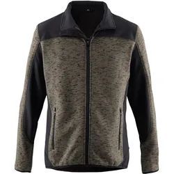 Strickfleecejacke "ESSENTIAL" - XXL - schlamm/schwarz